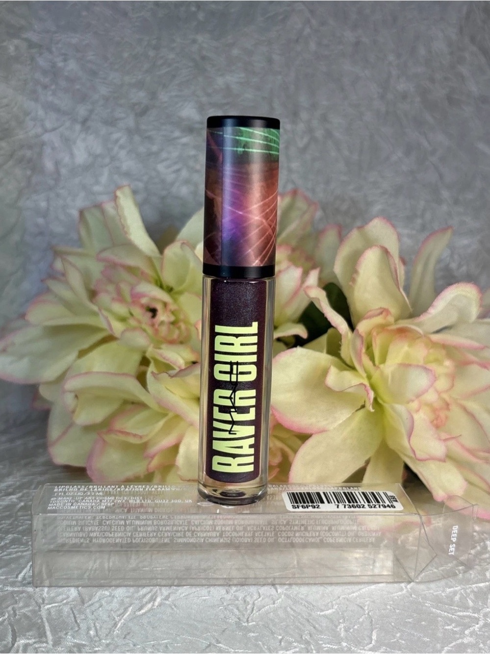 MAC Raver Girl LipGlass Lip Gloss - DEEP SET - FullSize New In Box